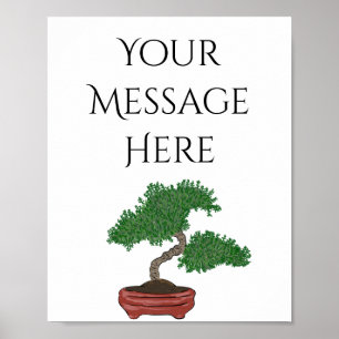 Affiche Mariage japonais Bonsai Tree