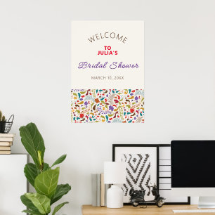 Affiche Mariage Jardin de fleurs exotiques Wild Rose Woods