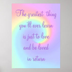 Affiche Mariage lesbien de Pastel Rainbow Swirl