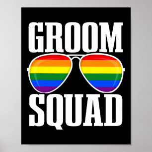 Affiche Mariage Lgbtq - Drapeau Gay pride - Groom Fier - G
