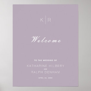Affiche Mariage Lilac simple et moderne Dusty