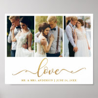 Mariage Love Elegant Gold Script 3 Photo