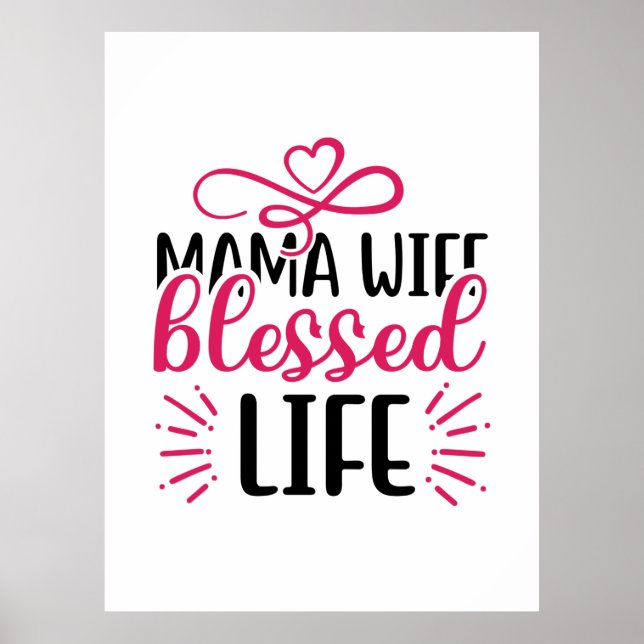 Affiche Mariage Mama Femme Béni de vie (Devant)