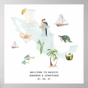 Affiche Mariage mexicain Bienvenue