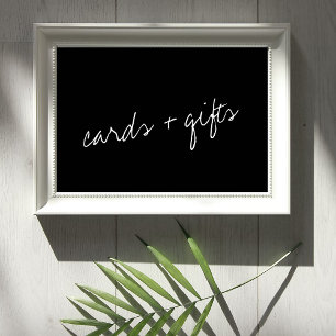 Affiche Mariage minimaliste à l'écriture noire et blanche 