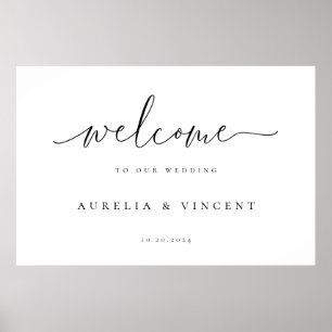 Affiche Mariage minimaliste moderne Accueil