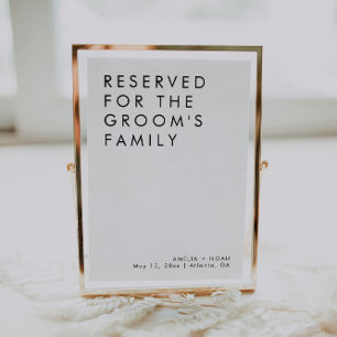 Affiche Mariage minimaliste Moderne Réservé À La Connexion