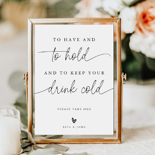 Affiche Mariage Minimaliste Pour Avoir Et Tenir Un Signe D