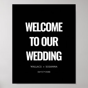 Affiche Mariage minimaliste simple