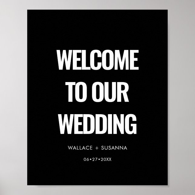 Affiche Mariage minimaliste simple (Devant)