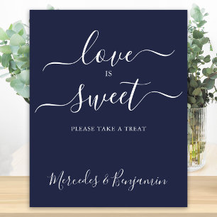 Affiche Mariage moderne amour douce Marine personnalisée b