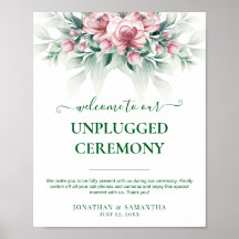 Mariage Moderne Élégant Rose Vert