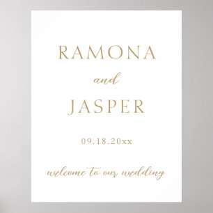 Affiche Mariage moderne Gold Bold
