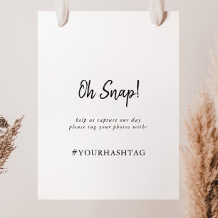 Affiche Mariage moderne Oh Snap Sign