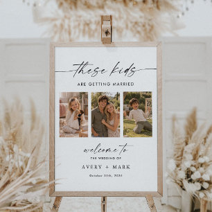 Affiche Mariage Moderne Photo de mariage Bienvenue