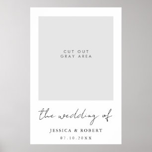 Affiche Mariage moderne Selfie Photo Booth Cadre