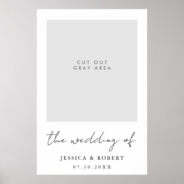 Affiche Mariage moderne Selfie Photo Booth Cadre (Devant)