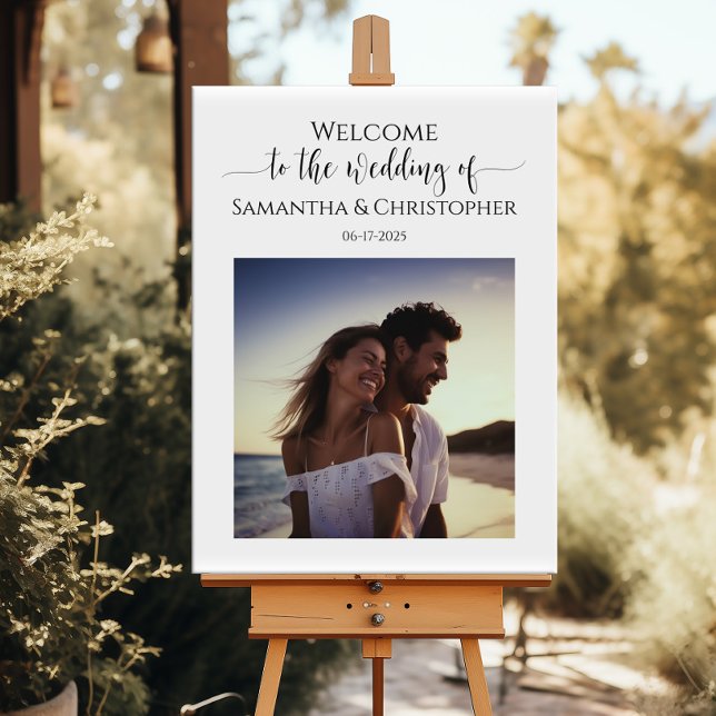 Affiche Mariage moderne signe d'accueil élégante calligrap (Créateur téléchargé)