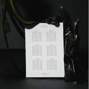 Affiche mariage monogramme or classique romantique