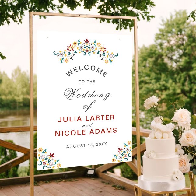 Affiche Mariage Motif classique complexe de géométrie vint (Créateur téléchargé)