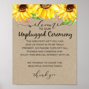 Affiche Mariage non branché de tournesol