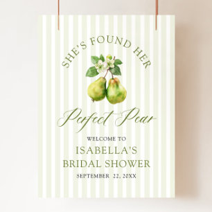 Affiche Mariage Parfait de la Poire Moderne Vert Gingham