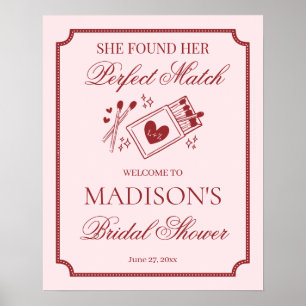 Affiche Mariage Parfait Fait au Ciel Bienvenue à la Fête d