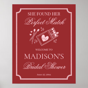 Affiche Mariage Parfait Fait au Ciel Bienvenue à la Fête d