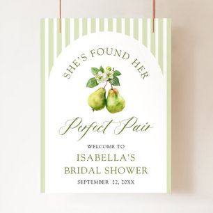 Affiche Mariage Parfait Moderne Gingham Vert Shower