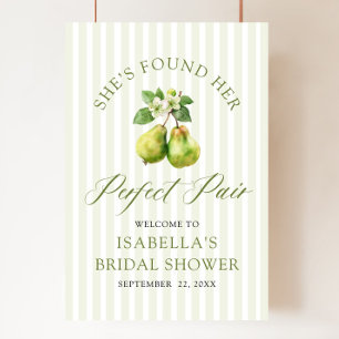 Affiche Mariage Parfait Moderne Gingham Vert Shower