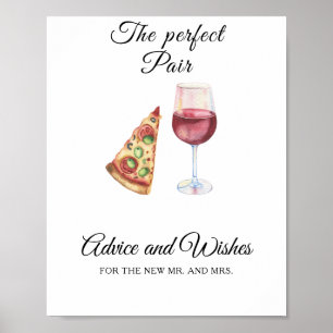 Affiche Mariage parfait pour la fête de mariage - Vœux pou