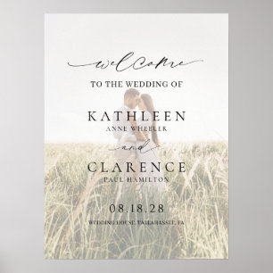 Affiche Mariage photo classique classique simple