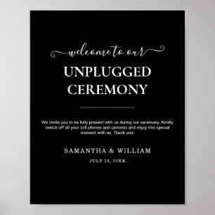 Affiche Mariage Photo Classique Noir Moderne