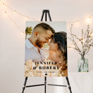 Affiche Mariage photo minimaliste moderne