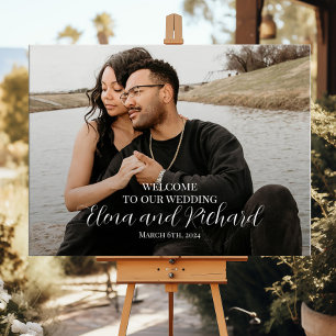 Affiche Mariage photo moderne bienvenue
