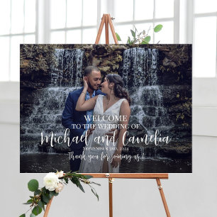 Affiche Mariage photo panneau d'accueil imprimé ou télécha