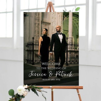 Affiche Mariage photo signe d'accueil entièrement personna