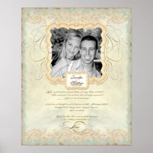 Affiche Mariage Photographie Amour Chapitre Baroque Élégan