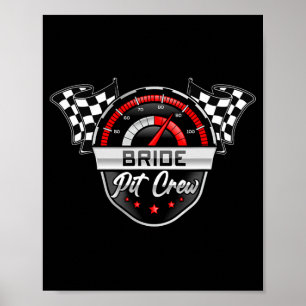 Affiche Mariage Pit Crew Race Car Anniversaire Fête Corres