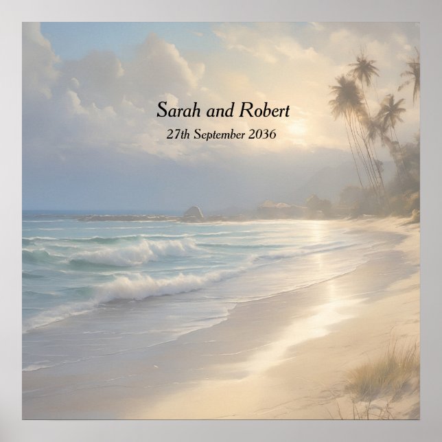 Affiche Mariage plage (Devant)