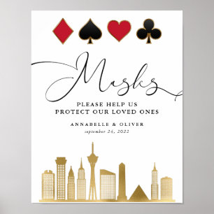 Affiche Mariage Porte Un Masque Las Vegas Destination