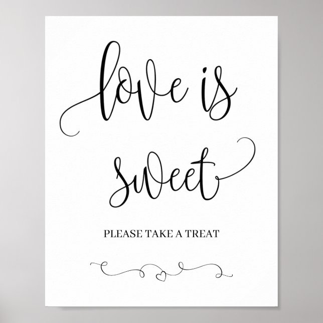 Affiche Mariage / Réception de mariage Love is Sweet Signa (Devant)