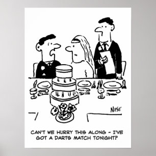 Affiche Mariage Réception Le marié a une allumette de fléc