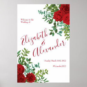 Affiche Mariage Red Rose