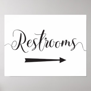 Affiche Mariage Réservoirs Signer Directions Droite Flèche