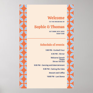 Affiche Mariage rétro du milieu du siècle