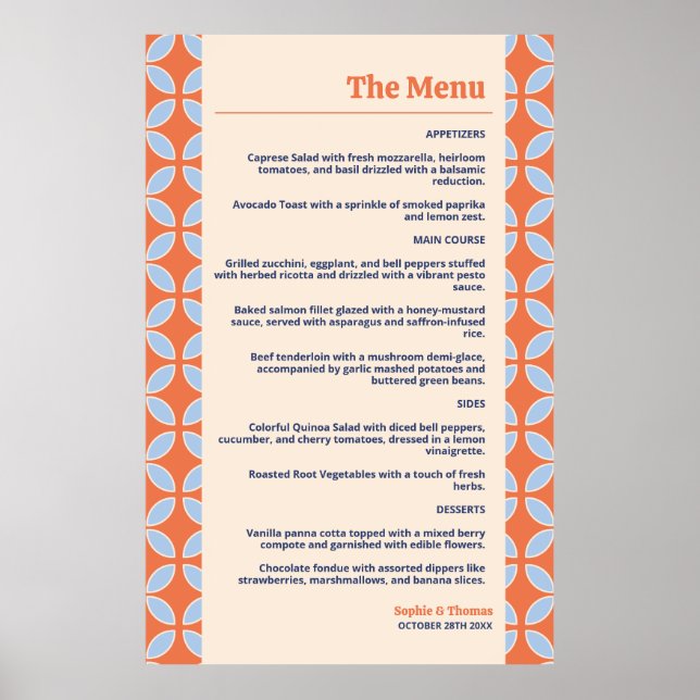 Affiche Mariage rétro du milieu du siècle (Devant)