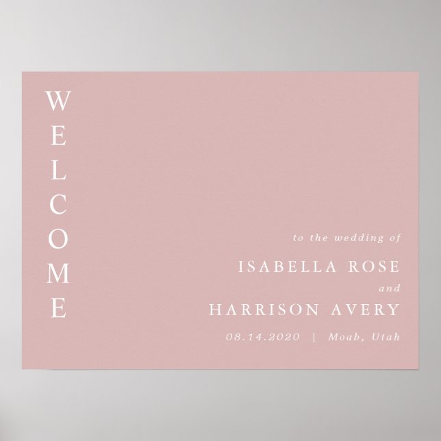 Affiche MARIAGE ROGUE Dusty Blush Rose Mauve (Devant)