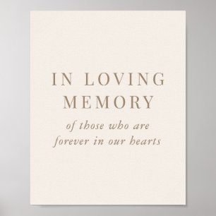 Affiche Mariage romantique or et ivoire en souvenir affect