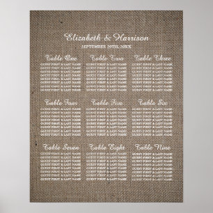 Affiche Mariage Rustique Burlap
